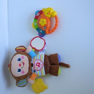 VTech baby toys cuddle and swing monkey twinkle and learn tambourine music talk